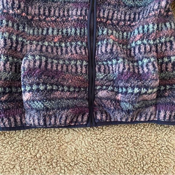 Eddie Bauer Girls Full Zip Fleece Jacket Hood Cozy Large Size 14/16 Purple Blue - Picture 5 of 14